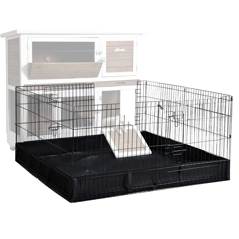 Aivituvin Pet Playpen Indoor & Outdoor Expandable Exercise Pen for Small Animals Rabbit cage with Waterproof Layer,Attach The Hu