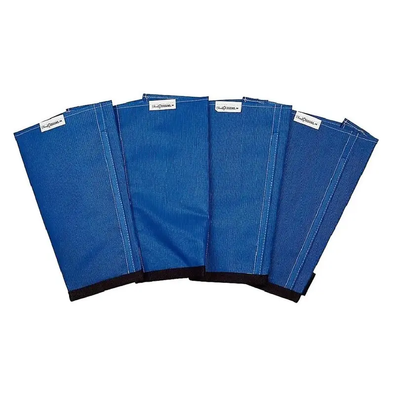 SHOOFLY Horse Leggins, Patented Loose Fitting Fly Boots, Breathable Plastic Mesh (Blue/Medium)