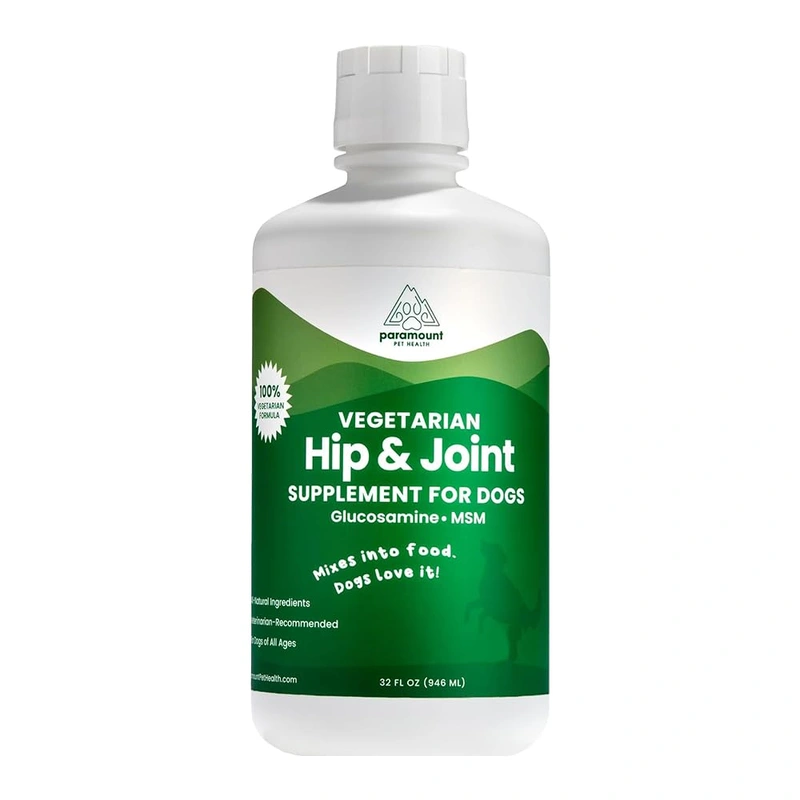 Paramount Pet Health Plant-Based Liquid Glucosamine for Dogs, 1600 mg Glucosamine Liquid for Dogs Joint Supplement, Ideal for Mo