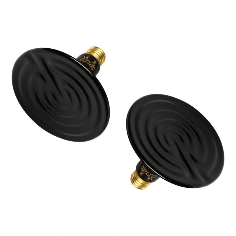 Simple Deluxe 25W Ceramic Heat Emitter Reptile Heat Lamp Bulb No Light Emitting Brooder Coop Heater for Amphibian Pet & Incubati