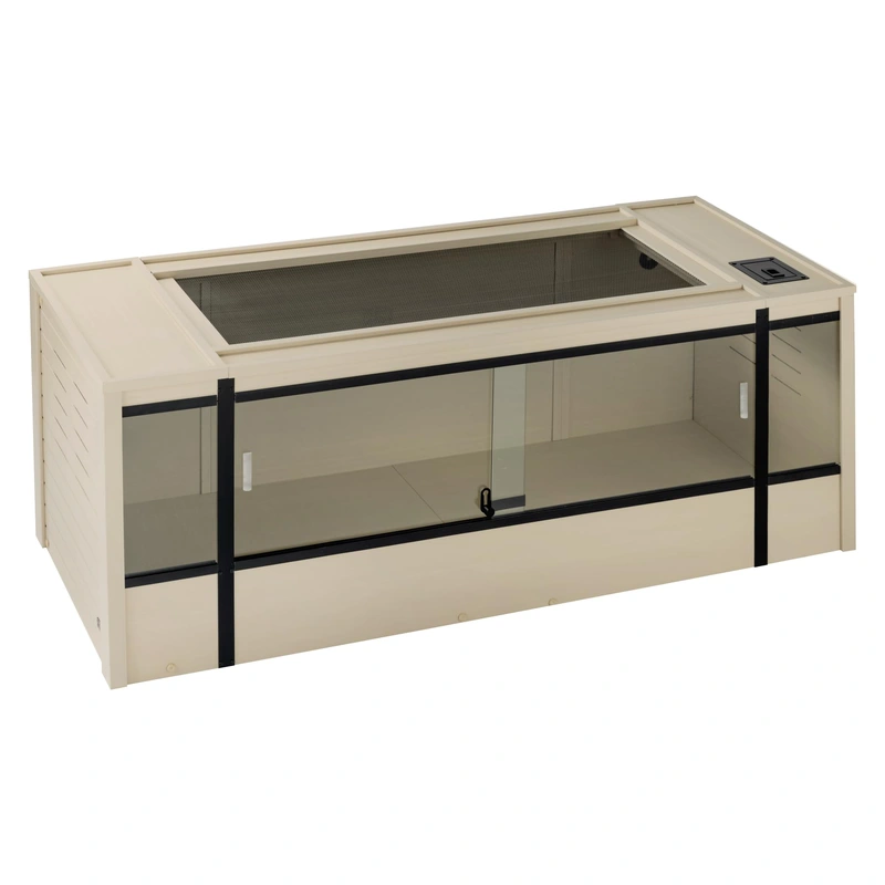 New Age Pet ECOFLEX 60-Inch Mojave Reptile Lounge in Maple- Durable, Moisture-Resistant Wood Plastic Composite Habitat with Vent