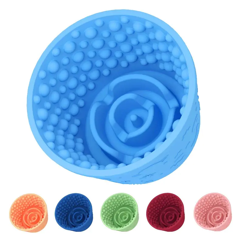 ZOURYNUA Dog Slow Feeder Lick Bowl, Non-Slip Licking Treat Dispenser, Slow Feeder Dog Bowls for Small Medium Large Breed Dogs, A