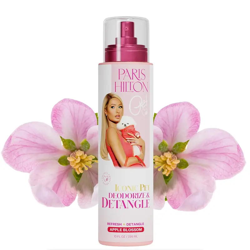 Paris Hilton Dog Perfume, Deodorizer & Detangler | Odor Neutralizing With Sweet Floral Apple Blossom Scent - Sulfate-Free, Vegan