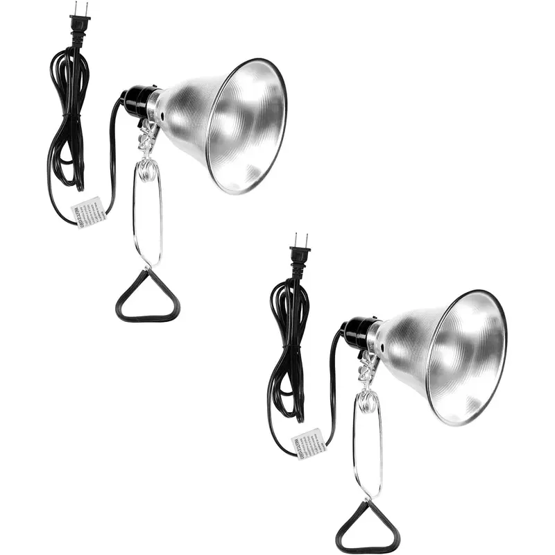Simple Deluxe 2-Pack Clamp Lamp Light With 5.5 Inch Aluminum Reflector Up To 60 Watt E26 (No Bulb Included) 6 Feet 18/2 Spt-2 Co